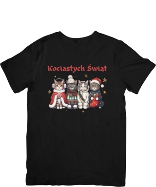 Koszulka T-shirt Świąteczna Kociastych Świąt
