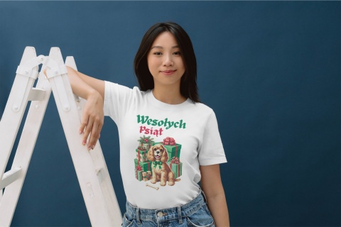 Koszulka T-shirt Świąteczna Wesołych Psiąt 1