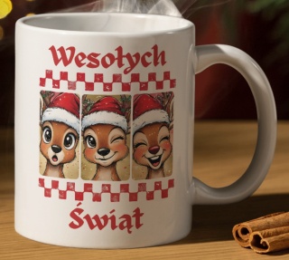 Kubek z nadrukiem Świątecznym
