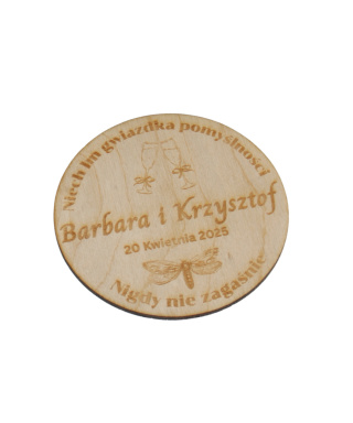 Okrągła podkładka pod kubek ze sklejki